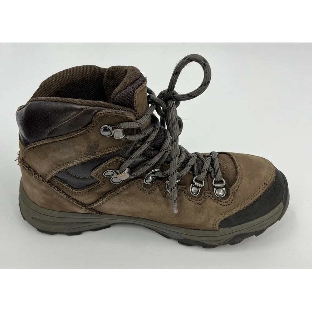 Vasque Kids Youth Brown Suede Waterproof Hiking Trail Boots Size 4